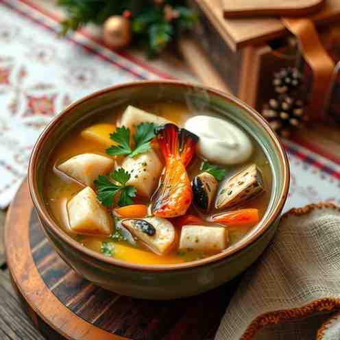 Traditional Czech Fish Soup Recipe for Christmas Eve